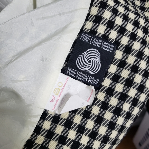 BRAEMAR JEREMY SCOTT 100% Wool Houndstooth Gold Buttons Blazer Jacket - Picture 10 of 14